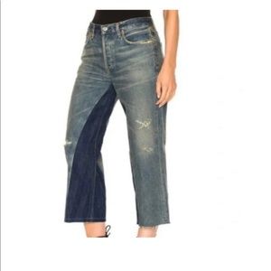 Citizens of humanity premium vintage Cora Crop relaxed shadow inseam jeans